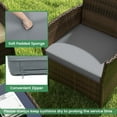thumbnail image 6 of Costway 8 PCS Patio Furniture Set with Washable Cushions and Tempered Glass Coffee Table, 6 of 9