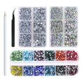thumbnail image 2 of jifeng 1728-4320 Pieces Nail Art Rhinestones Flatback Clothes Bags Art Craft AB Multicolor, 2 of 4