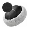 thumbnail image 4 of Cama para perros redonda suave extragrande lavable con cojín, cama para perros de lujo con cojín en forma de donut para perros grandes, L-80 cm, gris claro, 4 of 5
