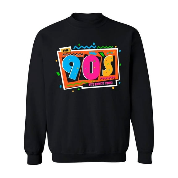 90s Party Time Sweatshirt Men -Image by Shutterstock, Male x-Large