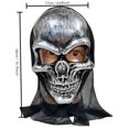 thumbnail image 3 of Máscara integral de PVC con calavera plateada para Halloween, 17 x 40 cm, 3 of 3
