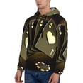thumbnail image 3 of Uemuo Casino Cards 1 Pattern Men's Hoodie - Casual Pullover Hoodie with Kangaroo Pocket, Stylish Hooded Sweatshirt for Everyday Wear-Large, 3 of 7