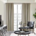 thumbnail image 1 of Loft Living Girona Room Darkening Dual Header Single Curtain Panel 52 x 63 in Linen, 1 of 6