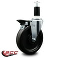 thumbnail image 2 of 6 Inch Phenolic Swivel 1-3/8 Inch Expanding Stem Caster with Brake SCC, 2 of 2