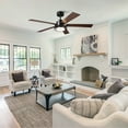 thumbnail image 3 of Parrot Uncle Modern 52" 5-Blade Black LED Ceiling Fan, Living Room Ceiling Fan, 3 of 12