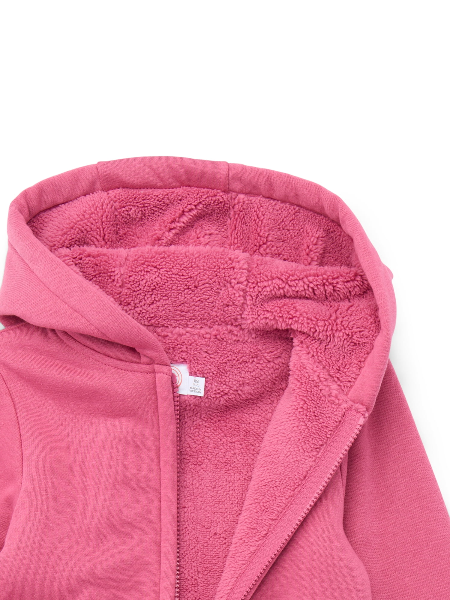 Wonder Nation Girls Kids Tough Fully Lined Zip Hoodie Jacket, Sizes 4-18 & Plus