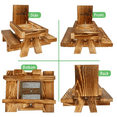 thumbnail image 4 of Urban Deco Squirrel Feeder Picnic Table with Umbrella, Wooden Squirrel Feeders for Outside with Corn Cobs, Cute Chipmunk Feeder with Solid Structure for Squirrel Gift (Red), 4 of 5
