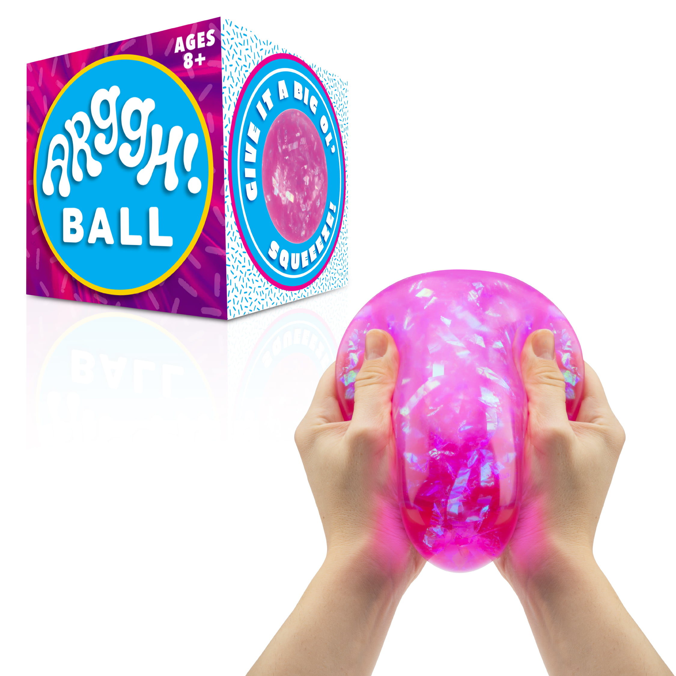 Power Your Fun Pink Glitter Fidget Ball
