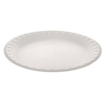 Pactiv Corp. YTH10009STEC 9 in. Diameter Placesetter Satin Non-Laminated Foam Dinnerware Plate - White (500/Carton)