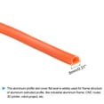 thumbnail image 3 of Aluminio Perfil Ranura Cubierta Plana Sello Naranja 6M 8mm 3030 4040 Serie para 3D Impresora Accesorios Paquete de 1, 3 of 5
