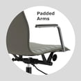 thumbnail image 6 of 2xhome Set of 2 Mid Century Office Swivel Task Chair With Arms Wheels Modern Black Desk Chair Ergonomic Mid back PU Leather Arm Rest Adjustable Height, 6 of 15