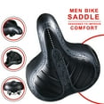 thumbnail image 2 of TIANLAIMEI Bicycle Saddle Seat Comfort Padded Bike Seat Wide Big Bum Sprung Bike Soft Cushion Replacement Bicycle Saddle Universal Fit For Outdoor Bikes For Women and Men, 2 of 8
