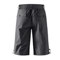 thumbnail image 5 of BXINGOHAI Men's Belted Long Cargo Shorts for Men, Mens Cargo Shorts (Big and Tall Shorts for Men) Gray,3XL, 5 of 6