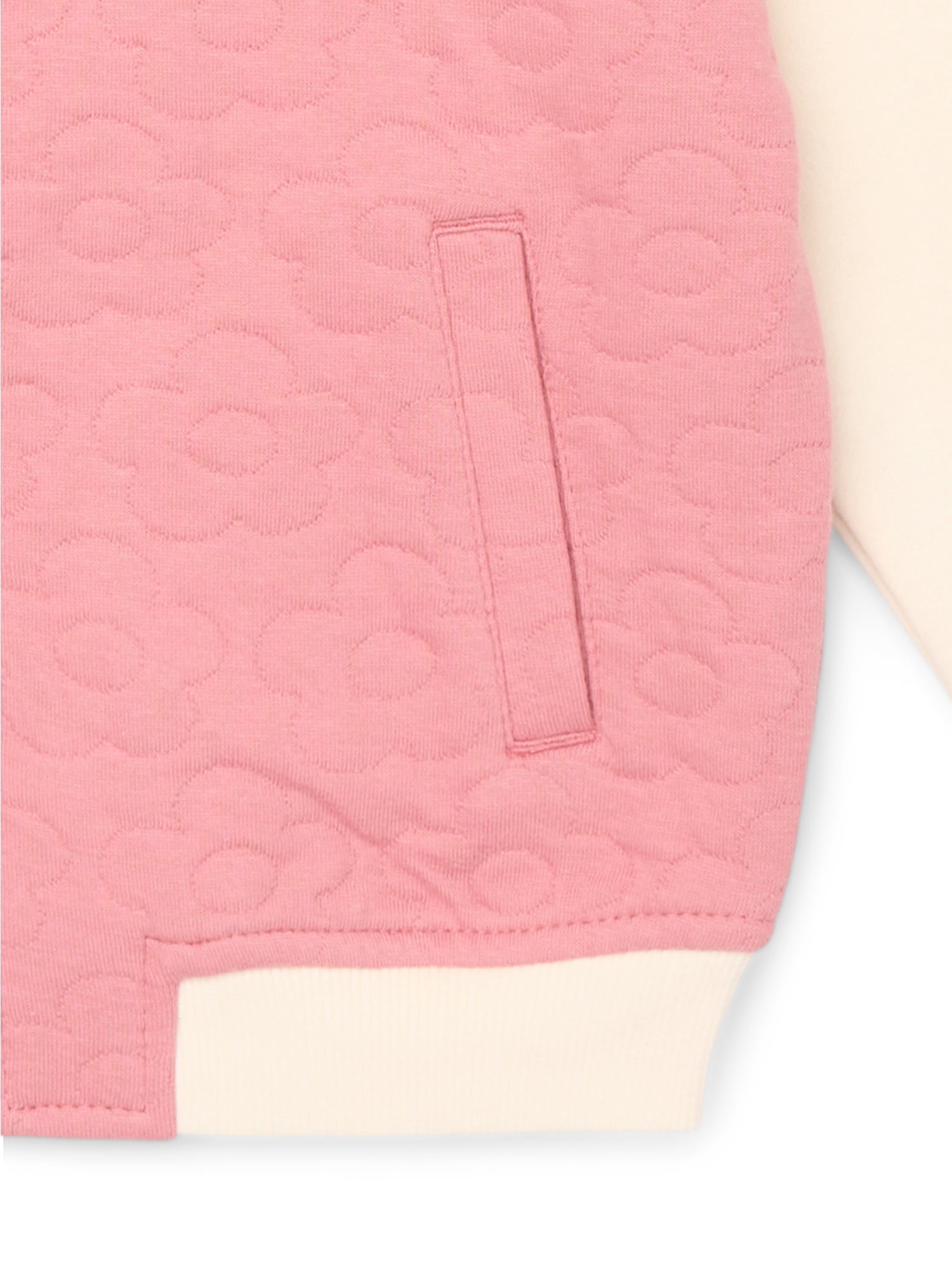 Wonder Nation Little Girls Quilted Zip-Up Bomber Jacket, Sizes 4-10