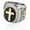 Gold, variant on Men Holy Cross Ring Stainless Steel Prayer Hand Christian Band Enamel Gift-Gold-9