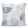 thumbnail image 2 of Blue Green Retro Leaves Decorative Pillowcase 20''x20'', Rustic Botanical Watercolor Throw Pillow Covers Soft Cushion Case for Couch Sofa Bedroom Living Room, Pillowcase Boho Decor, 2 of 8