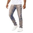 thumbnail image 4 of ZVNAΖH Men's Motorcycle Biker Jeans, Anti-Tear Slim Denim Pants with Stitched Knee Details for Riding & Casual Wear, XS-2XL, 4 of 9