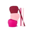thumbnail image 1 of Tapa de Vaso Boon Snug con Popote de Silicona, Paquete de 3, Color Rosa, 1 of 5