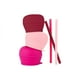 thumbnail image 1 of Tapa de Vaso Boon Snug con Popote de Silicona, Paquete de 3, Color Rosa, 1 of 5