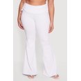 thumbnail image 3 of Women's Plus Size Drawstring Fold Over Waist Flare Leg Pants, 3 of 4