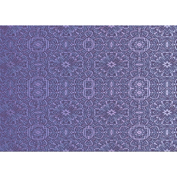 Ahgly Company Indoor Rectangle Patterned Purple Mimosa Purple Area Rugs, 6' x 9'