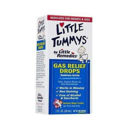 New Little Remedies for tummys Gas Relief Drops 1 oz Natural Berry