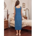thumbnail image 5 of Ekouaer Long Sleeveless Nightgowns for Women Ladies Night Gown Embroidery Sleepdress Tank Nightdress Victorian Sleepshirt, 5 of 6