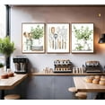 thumbnail image 2 of 3 Pcs Sage Green Farmhouse Kitchen Canvas Wall Art Minimalist Dining Room Eucalyptus leaves plant Painting Pictures Wall Decor Poster Print Artwork For Dining Room kitchen Home Decoration, 2 of 6