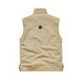 thumbnail image 5 of Mwjwdo Utility Vest for Men Fishing Golf Travel Hiking Photo Outwear Lightweight Sleeveless Jacket with Pockets Khaki M, 5 of 5