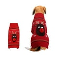 thumbnail image 1 of Kmbangi Dog Christmas Sweater Reindeer Snowflake Pattern Turtleneck Knitwear, 1 of 7