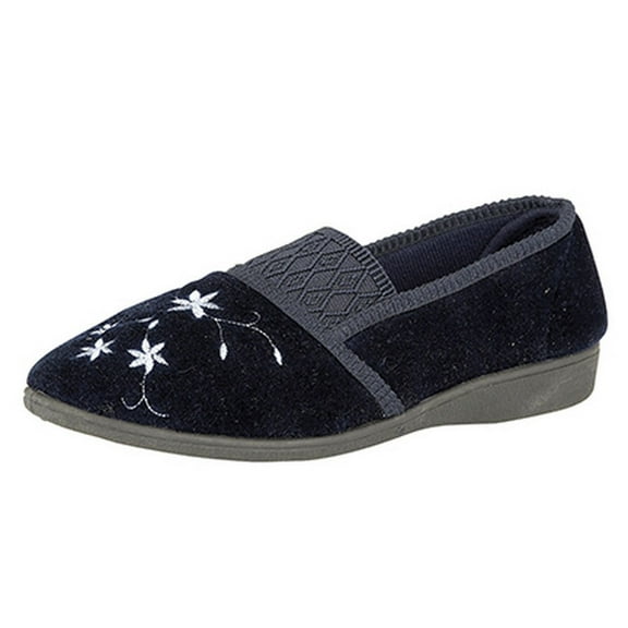 Zedzzz Womens Joanna Embroidered Slippers