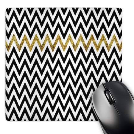 3dRose  Gold and Black Chic Chevron Stripes  MousePad price history on PriceWatchPro