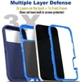 thumbnail image 4 of iPhone 17 Case Cover 3 Layer Rugged / Heavy Duty / Shockproof 6.1" Navy, 4 of 6
