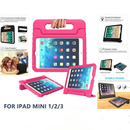 Shockproof Handle Stand Kids Case Protective Cover For Apple iPad Mini 1/2/3 (Best Waterproof Case For Ipad Mini)