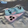thumbnail image 2 of Funda de teléfono Disney Stitch Couple para IPhone 14 Pro Max 13 12 11 Pro XR XS X 8 7Plus, cubierta protectora de lente, funda Kawaii Stitch, regalo, 2 of 5