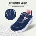 thumbnail image 4 of FefiYo Women's Wide Toe Box Orthotic Walking Shoes Arch Support Plantar Fasciitis Roseblue US 6, 4 of 7