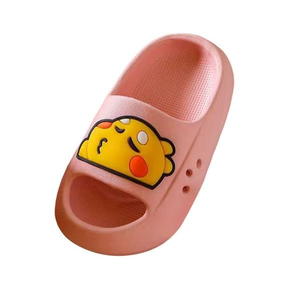 Zanarzt Toddler Slippers Summer Cloud Slides for Kids Shower Slippers Bathroom Pool Sandals Boys Girls Comfy Thick Sole Slippers Summer Non Slip Beach Shoes Pink,US 12