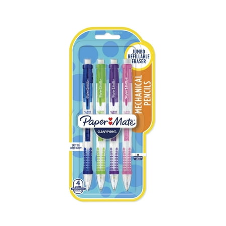 Paper Mate Clearpoint Mechanical Pencils, 0.7mm, HB #2, Fashion Barrels, 4
