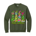 thumbnail image 3 of Preppy Coquette Christmas Tree Sweatshirt, Green Bow Retro Holiday Shirt, 3 of 6