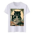 thumbnail image 4 of Wangmeiwg Cat Ramen Funny Graphic Tees Cat Anime T Shirt Miss Long Sleeve Shirts for Women, 4 of 5