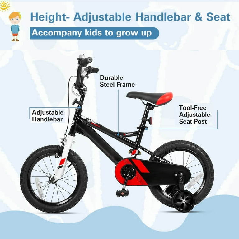 US STOCK】14 inch Kids Children Bike Child Outdoor Indoor Bicycle