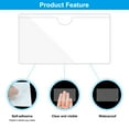 thumbnail image 4 of Uxcell 20Pcs Self Adhesive Index Card Pockets Plastic Label Holder Sticky Pocket Sleeves Clear Clear 2.4" x 4.3", 4 of 6