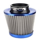thumbnail image 2 of Limpiador de filtro de entrada de aire de coche de 78mm/3,1 pulgadas piezas universales de acero inoxidable de alto flujo azul, 2 of 8