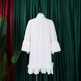 thumbnail image 6 of Women's Casual Vintage Half Sleeve Contrast Casual Pockets Party Swing Dress, 6 of 8
