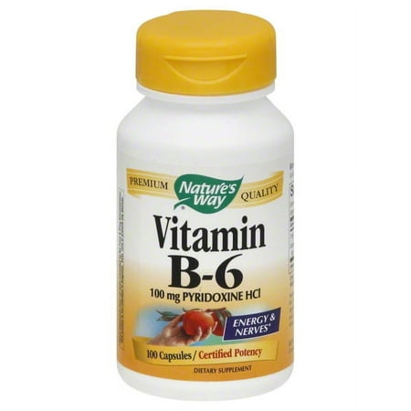 Natures Way Vitamin B-6 - 100 mg - 100 Capsules