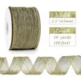 thumbnail image 2 of Cinta decorativa MAYREEL, 6,35 cm, verde musgo, alambrada, 9,1 m, 2 of 9
