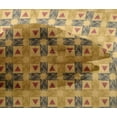 thumbnail image 4 of oneOone Viscose Chiffon Fabric Check & Triangle Ikat Decor Fabric Printed BTY 42 Inch Wide, 4 of 4
