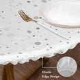 thumbnail image 4 of Green Polka Dot Round Fitted Table Cover Watercolor Green Gradient Abstract Modern Waterproof Table Cloth with Elastic Edge Wipeable Tablecloth for Picnic Camping Party Fits 45"-54" Diameter, 4 of 8
