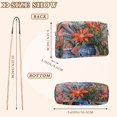 thumbnail image 4 of FORMRS Women Crossbody Purse with Chain Strap Vegan Leather Shoulder Handbag, Orange Vibrant Flowers, 4 of 7