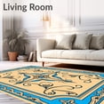 thumbnail image 2 of ODIKA 3'x5' Machine Washable Non-Slip Area Rug, Coffee House Motif Floor Covering with Details High Traffic Rug, Beige, 550769, 2 of 7